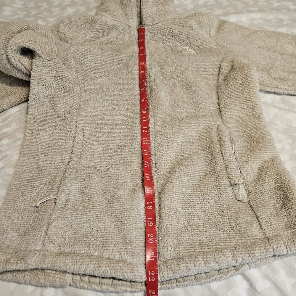TheNorthFace Osito Fleece Jacket Women M Beige FullZip Oatmeal Cozy Gorpcore - Picture 7 of 7